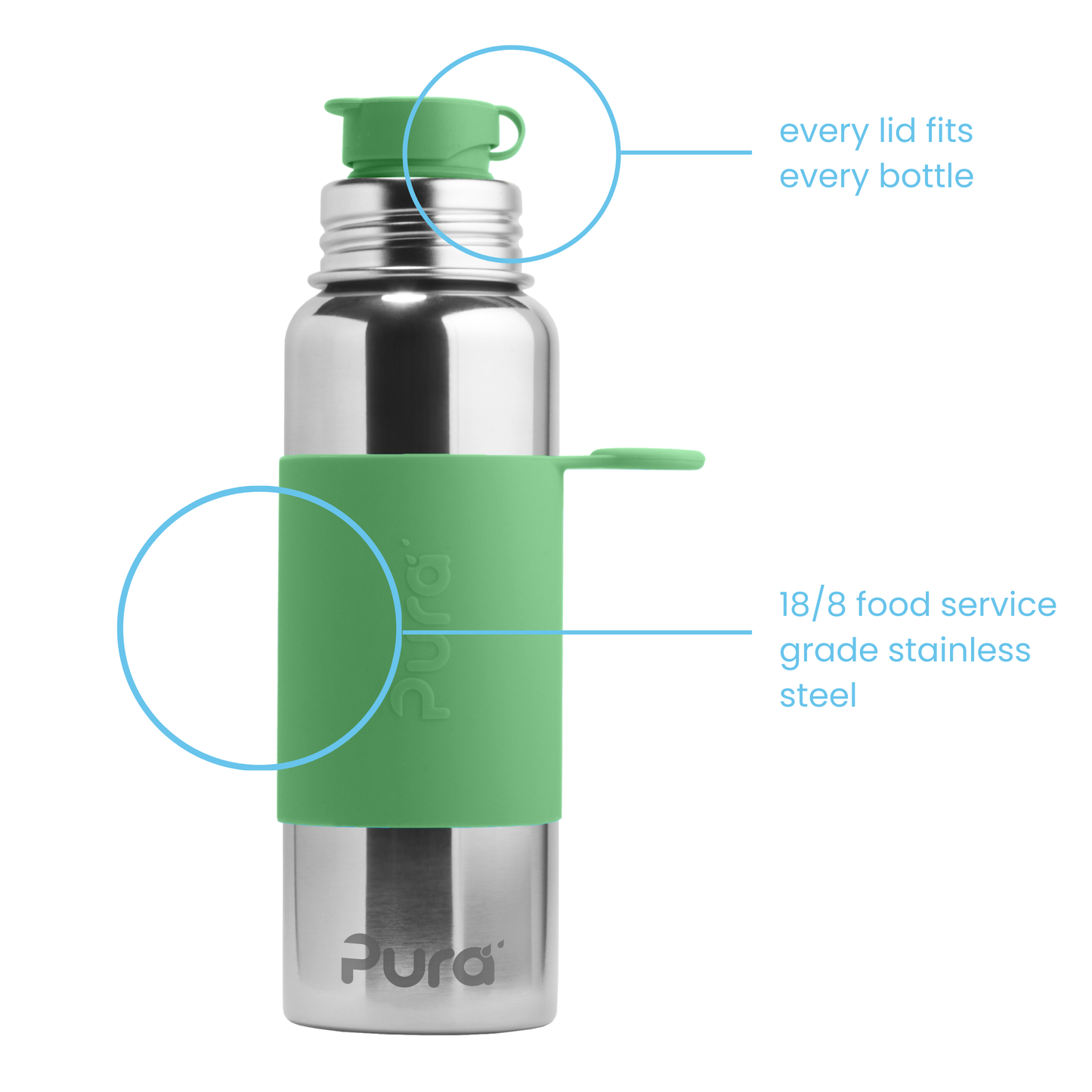 Pura Sport bottle 850 ml - Moss