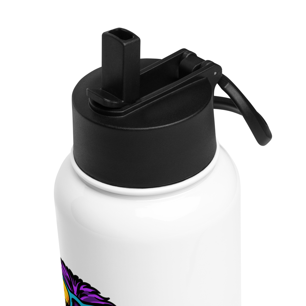 HydroM8 "Bear" Stainless steel water bottle with a straw lid