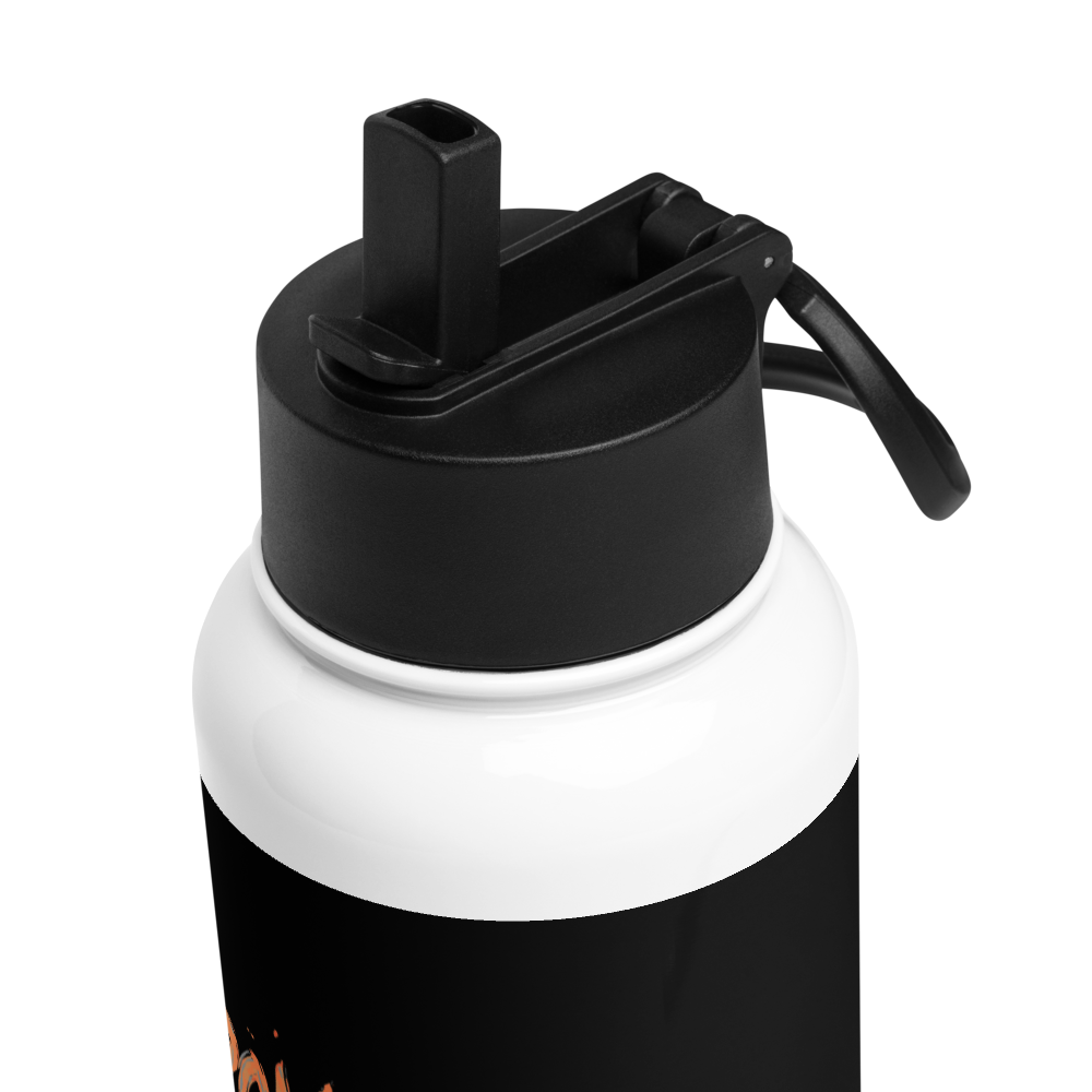 HydroM8 "GYM - v.12" Stainless steel water bottle with a straw lid