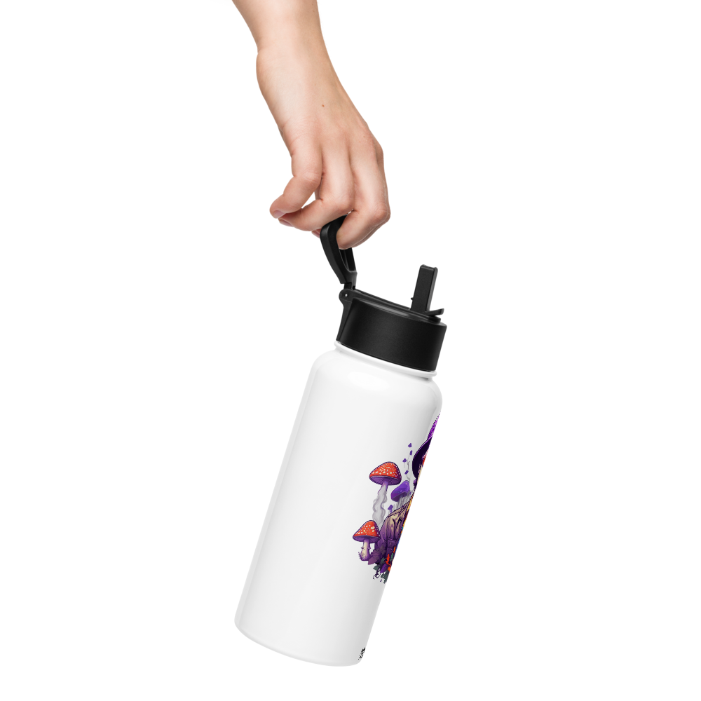 HydroM8 "PSY - v.2" Stainless steel water bottle with a straw lid