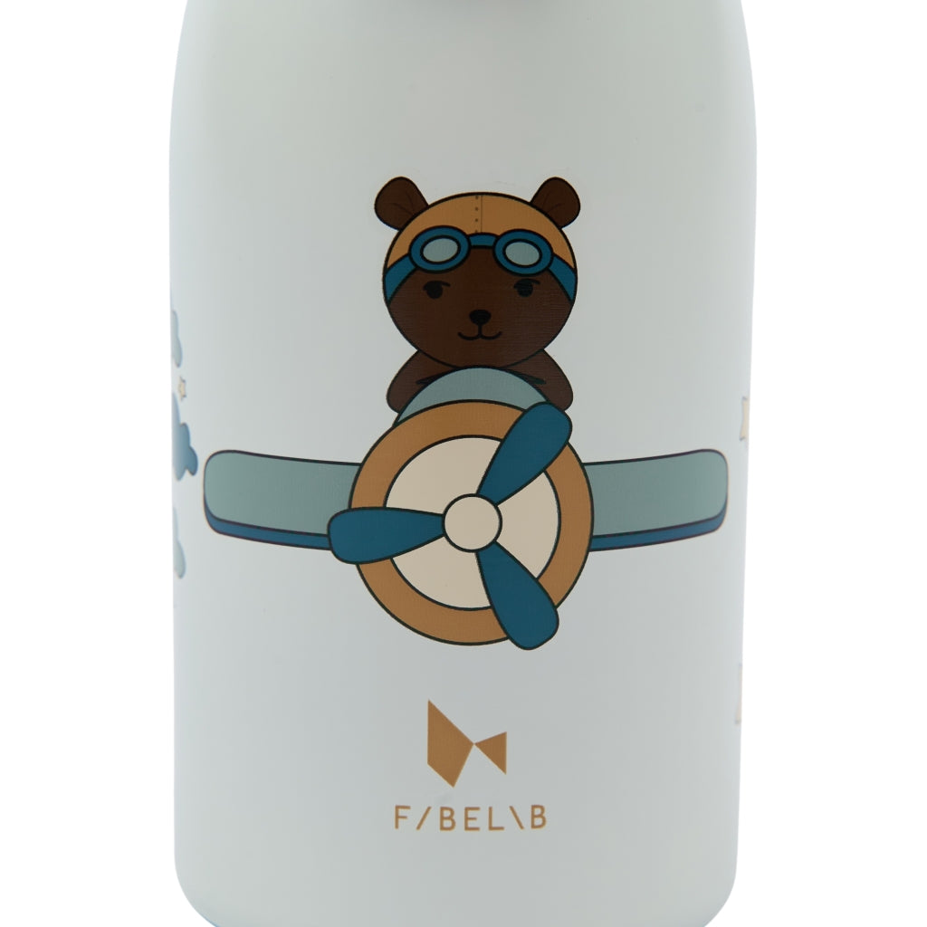 FABELAB Small Water Bottle - Little Flyers Bear 320ml