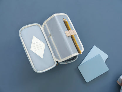 FABELAB Pencil Case - Cottage Blue Checks