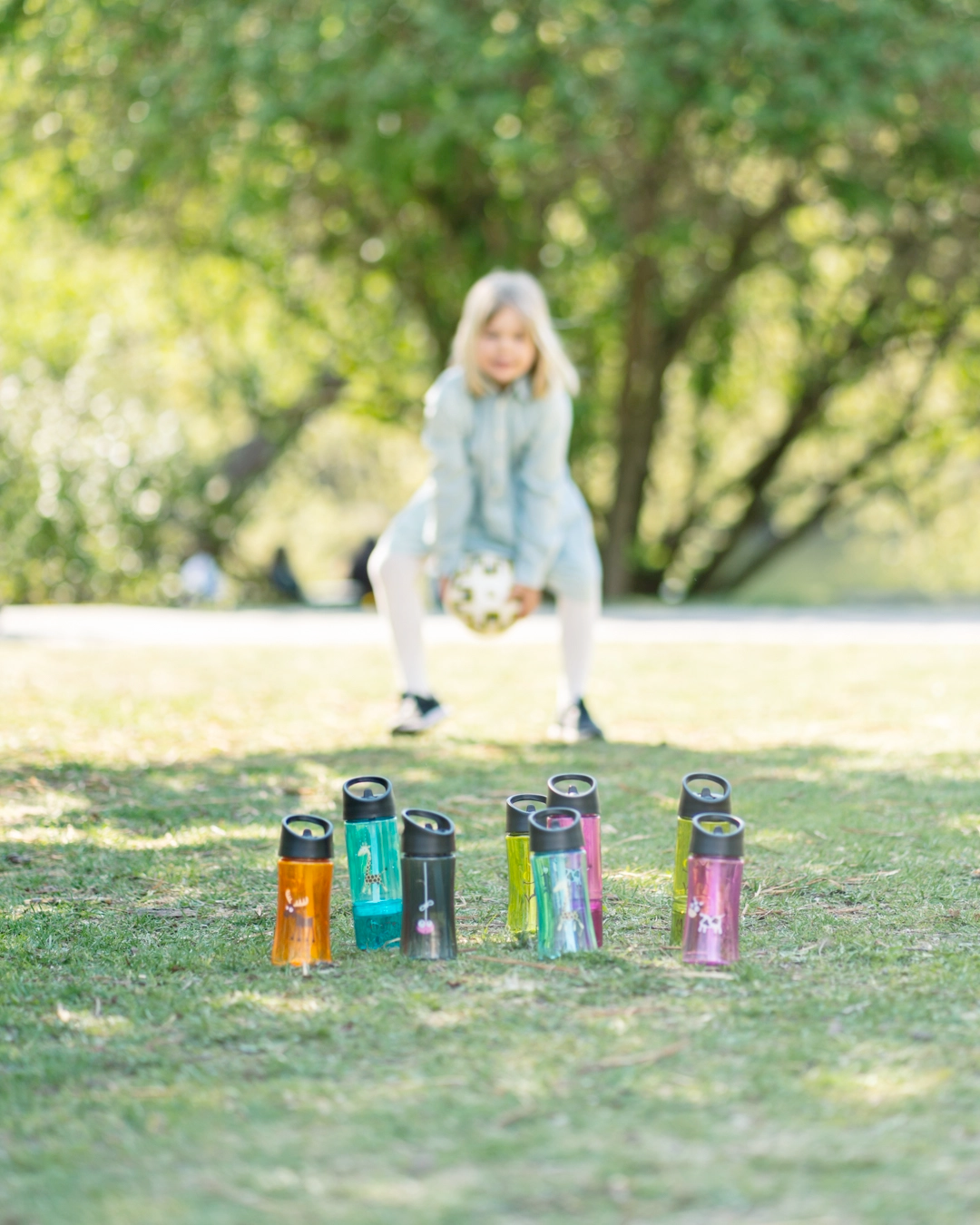 Carl Oscar Water Bottle Kids 0.35 L - Cow Purple