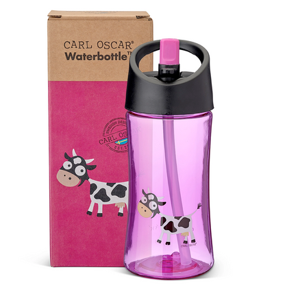 Carl Oscar Water Bottle Kids 0.35 L - Cow Purple