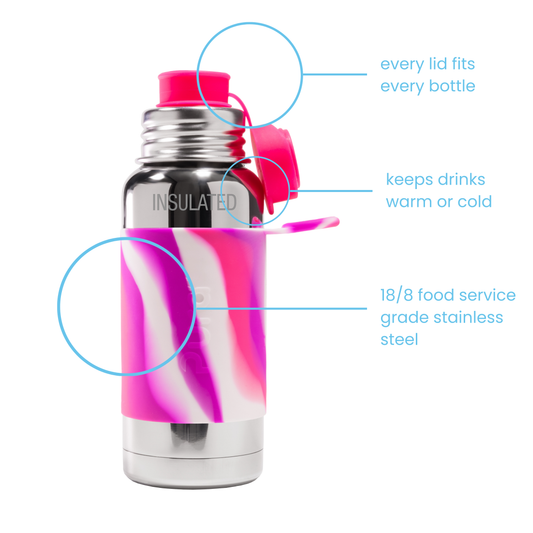 Pura Sport Insulated bottle 475 ml - Pink Swirl
