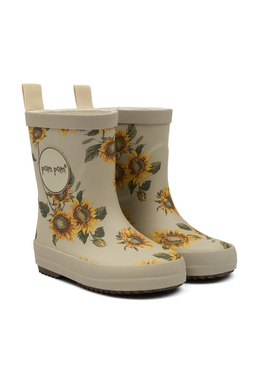 Luxkids - POM POM GUMBOOTS™ AOP - SUNFLOWER