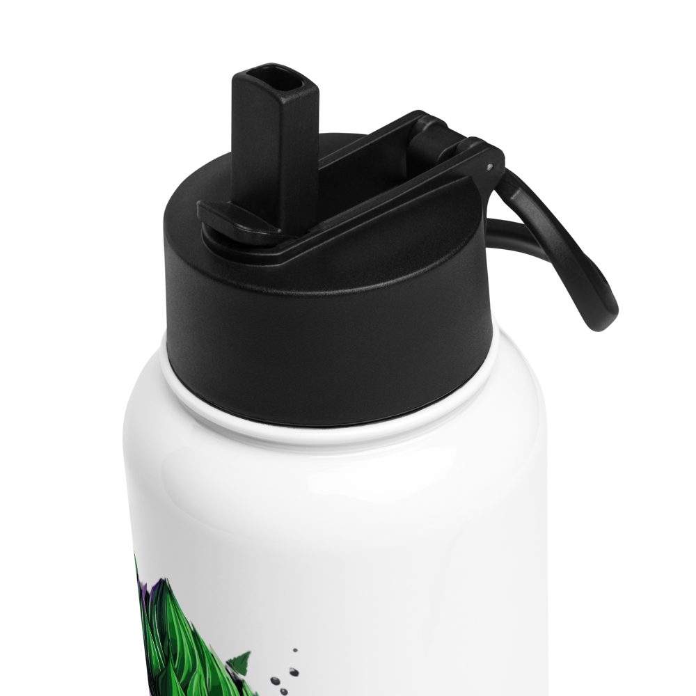 HydroM8 "PSY - v.21" Stainless steel water bottle with a straw lid