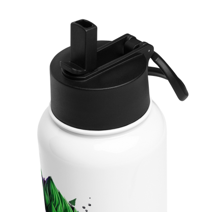 HydroM8 "PSY - v.21" Stainless steel water bottle with a straw lid