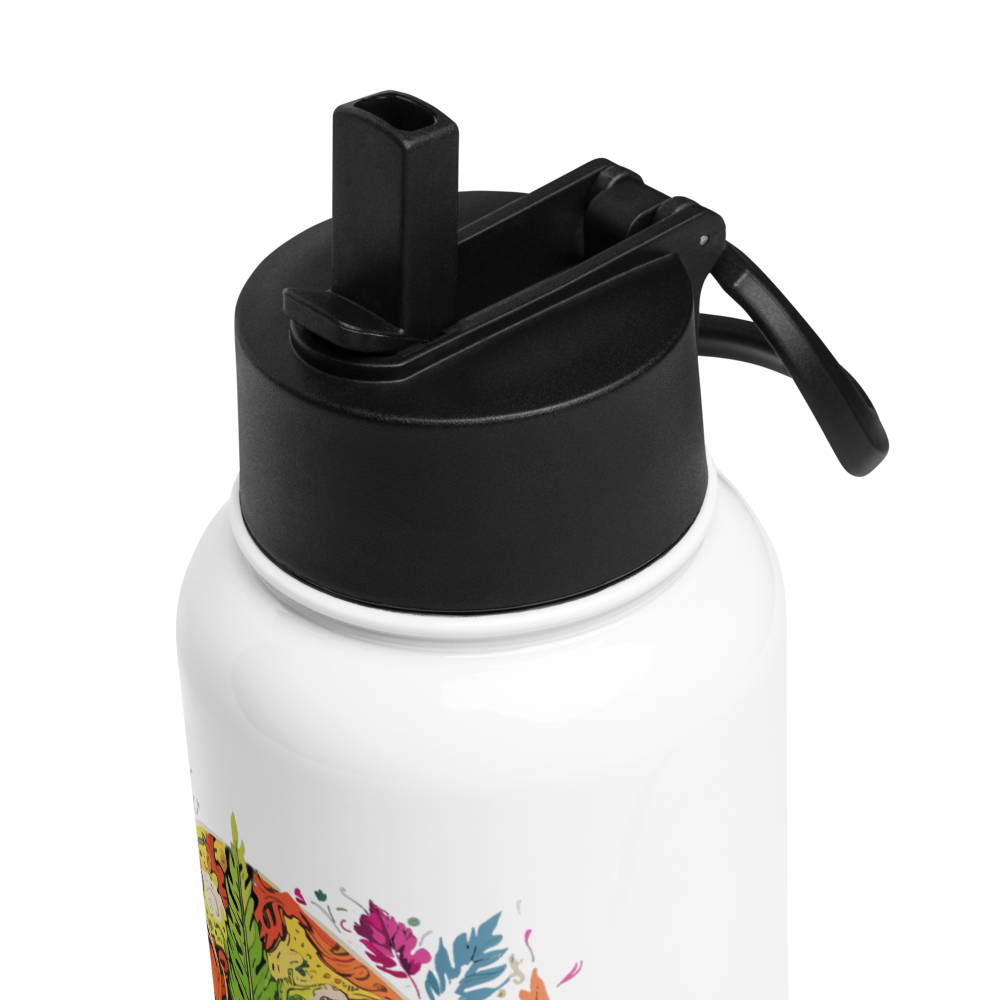 HydroM8 "PSY - v.26" Stainless steel water bottle with a straw lid