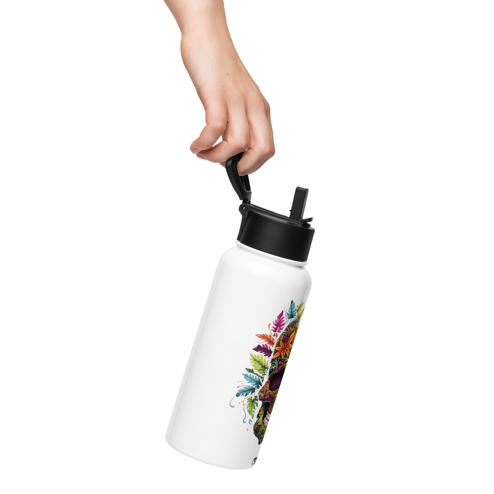 HydroM8 "PSY - v.26" Stainless steel water bottle with a straw lid